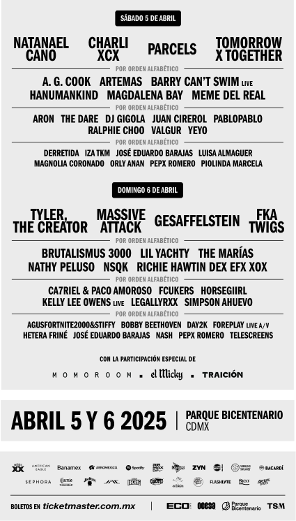 Lineup AXE Ceremonia